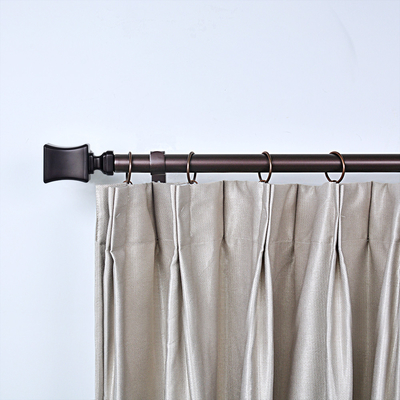 Package Carton Resin Curtain Pipe With Cylinder Shape Finials Customizable Curtain rod Finials