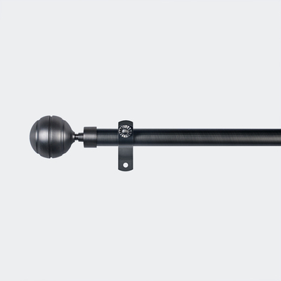 Sand Black Curtain Rod Set Home Three Dimensional Spheres Aluminum Decorative Head