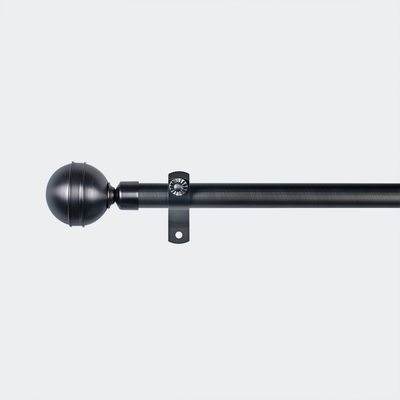 Sand Black Curtain Rod Set Home Three Dimensional Spheres Aluminum Decorative Head