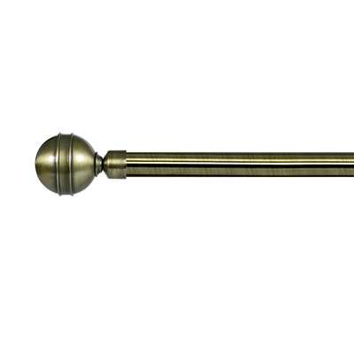 Anti-Brass Color Metal Material Curtain Rods With Customized Size And Classic Curtain Finials For Hotel Or Home Decor